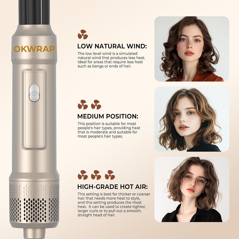 OKWRAP 6 in ONE Blow Dryer Brush100-120V - Image 5